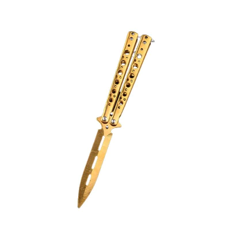 Faca Borboleta Balisong Faca Dourada