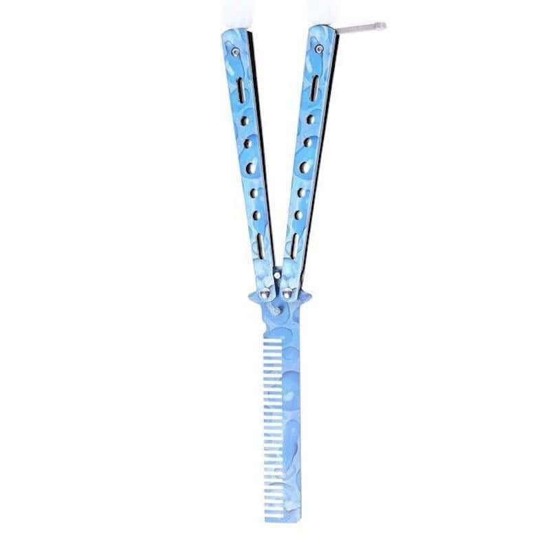 Faca Borboleta Balisong Azul