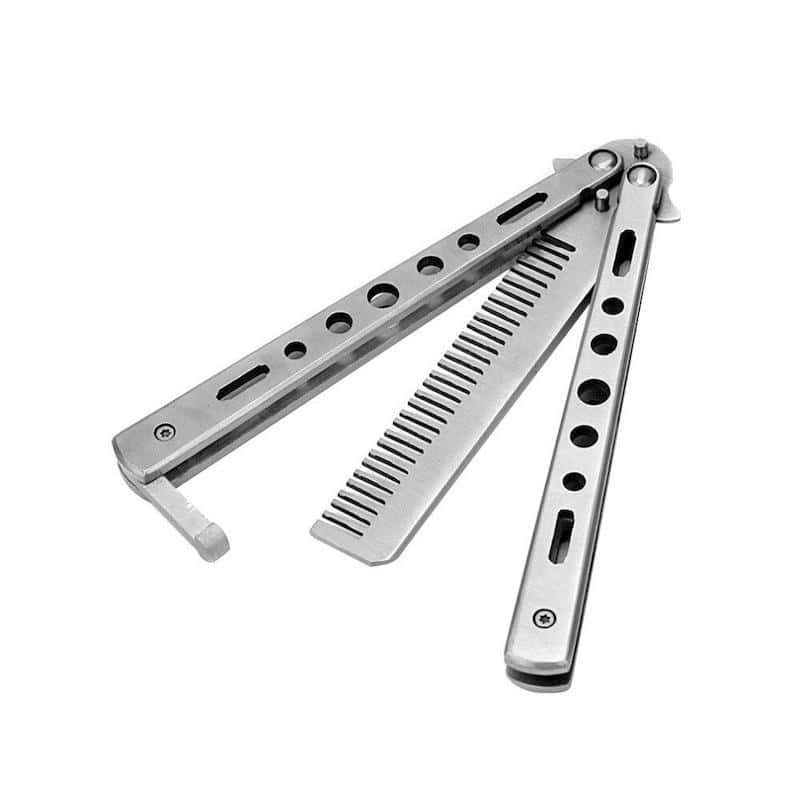 Faca Borboleta Balisong Cinza