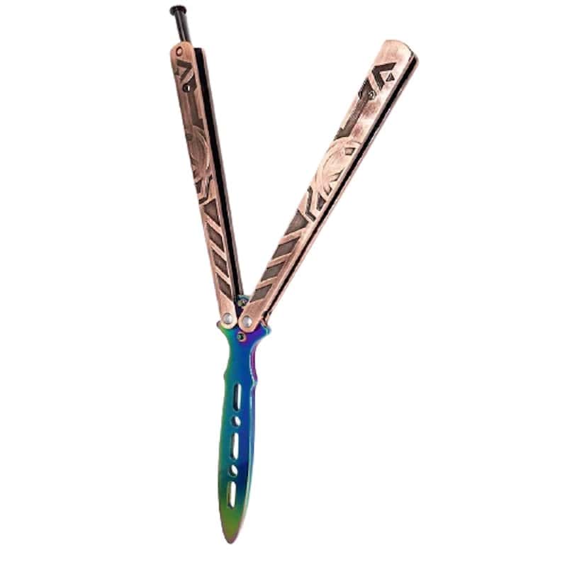 Faca Borboleta Balisong Multicolorido