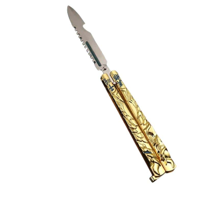 Faca Borboleta Balisong Ouro